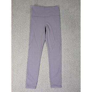 Athleta Elation Lasercut 7/8 Tight Leggings Purple Gray Color Women XS Pocket